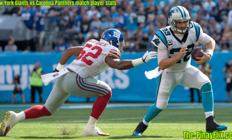 new york giants vs carolina panthers match player stats